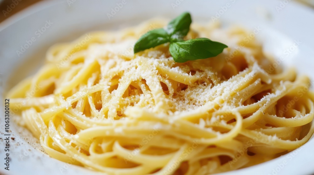 Tasty fresh pasta with sauce and cheese Tasty fresh pasta with sauce and cheese