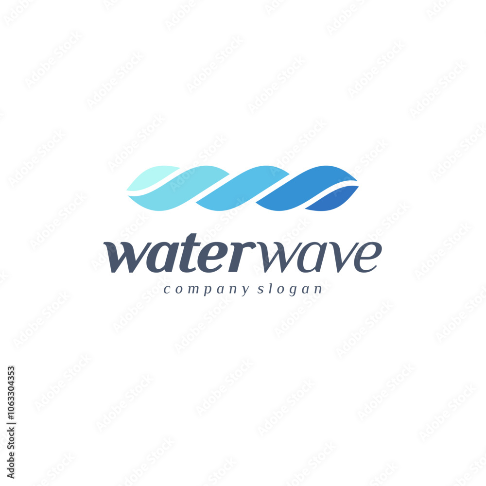 Vector logo design template. Water waves sign. Vector logo design template. Water waves sign.
