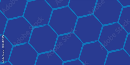 Honeycomb pattern. blue brush stroke pattern in the shape of a honeycomb. blue background. Vector illustration