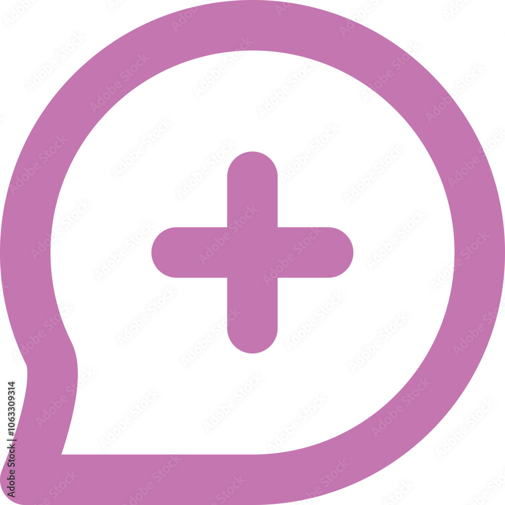 Fototapeta premium Message Circle Plus icon logo design