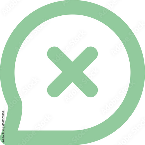 Message Circle Xmark icon logo design