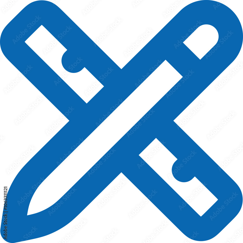Pen Ruler icon logo design Pen Ruler icon logo design