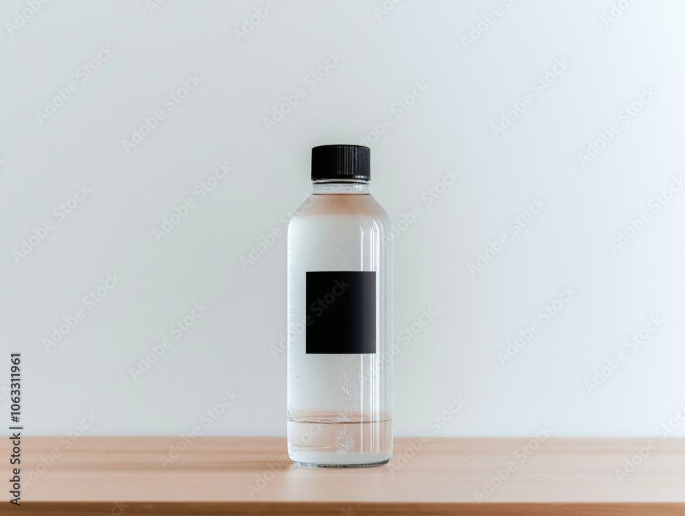 Minimalistic Transparent Bottle of Water on Clean Background
Minimalistic Transparent Bottle of Water on Clean Background