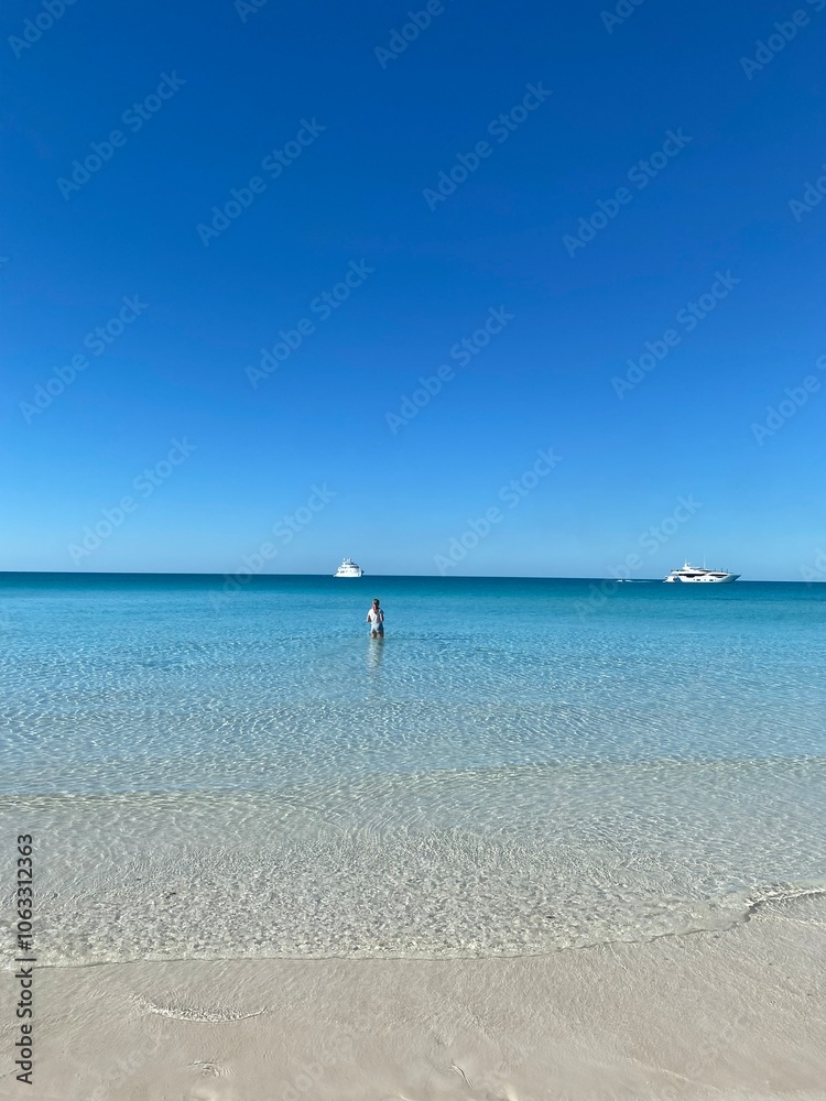 Crystal Clear Waters on beach in Exuma islands Crystal Clear Waters on beach in Exuma islands