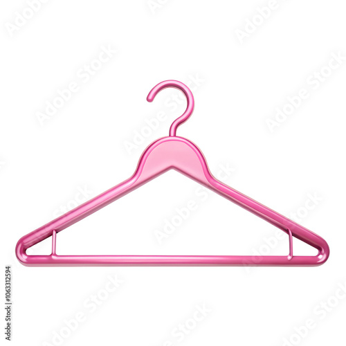 Pink Plastic Clothes Hanger on transparent background cutout, PNG file, Cutout file photo