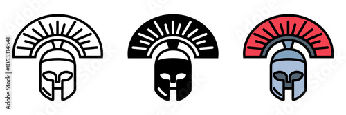 Centurion icon is a commanding officer in the Roman army responsible for leading a century of soldiers distinguished by helmet and armor.