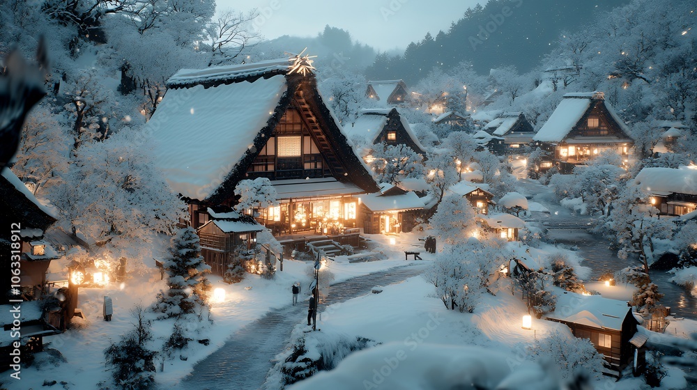 Obraz premium 日本の冬景色 Winter scenery in Japan