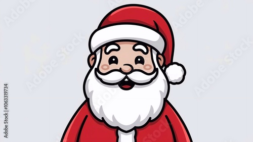 Cartoon Santa Claus isolated on white background