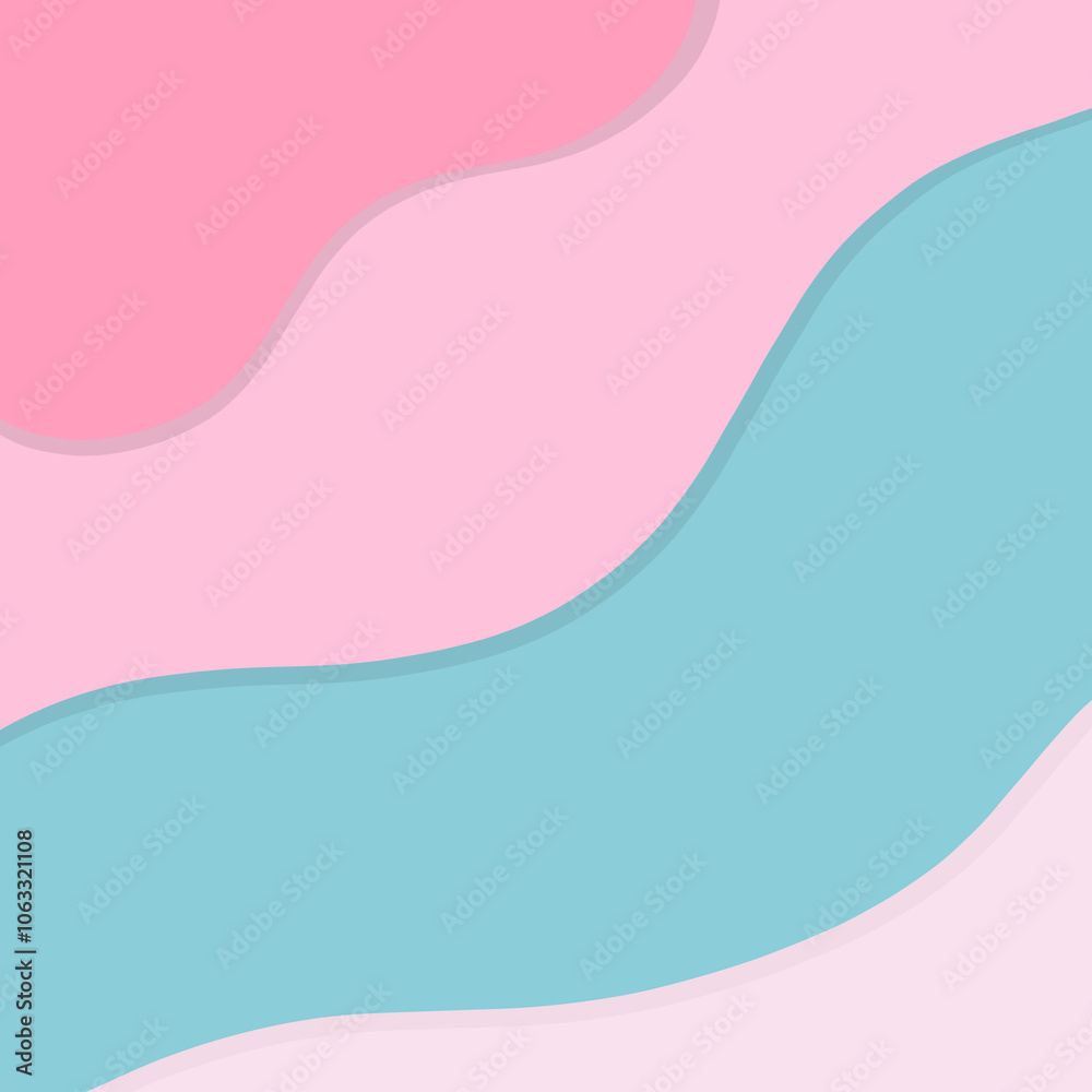 Obraz premium pink background with waves and circles