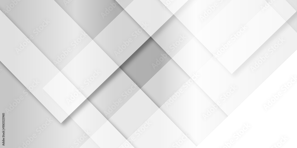 Modern luxury pattern of geometric white and gray color background, Elegant abstract background with grey lines with shadow. white paper transparent material in triangle technology and square shapes i Modern luxury pattern of geometric white and gray color background, Elegant abstract background with grey lines with shadow. white paper transparent material in triangle technology and square shapes i