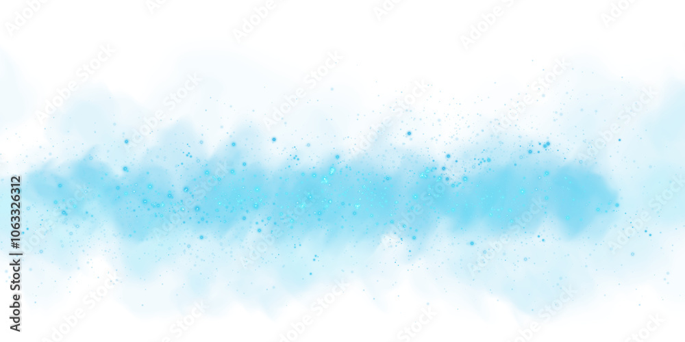 Fantastic blue smoke background. Magic blue smoke with glitter and small particles of twinkling stars. Fog with luminous particles. Blue vapor with stardust. Morning fog over land or water surface, ma Fantastic blue smoke background. Magic blue smoke with glitter and small particles of twinkling stars. Fog with luminous particles. Blue vapor with stardust. Morning fog over land or water surface, ma