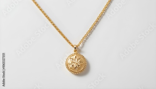 gold necklace with a pendant