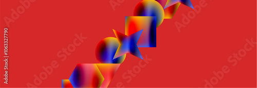 Fluid color geometric shapes abstract background. Vector Illustration For Wallpaper, Banner, Background, Card, Book Illustration, landing page