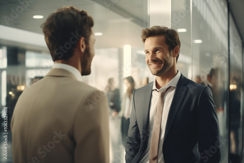 businessmen talking in the office