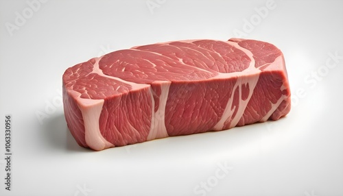 Raw meat isolated on white background