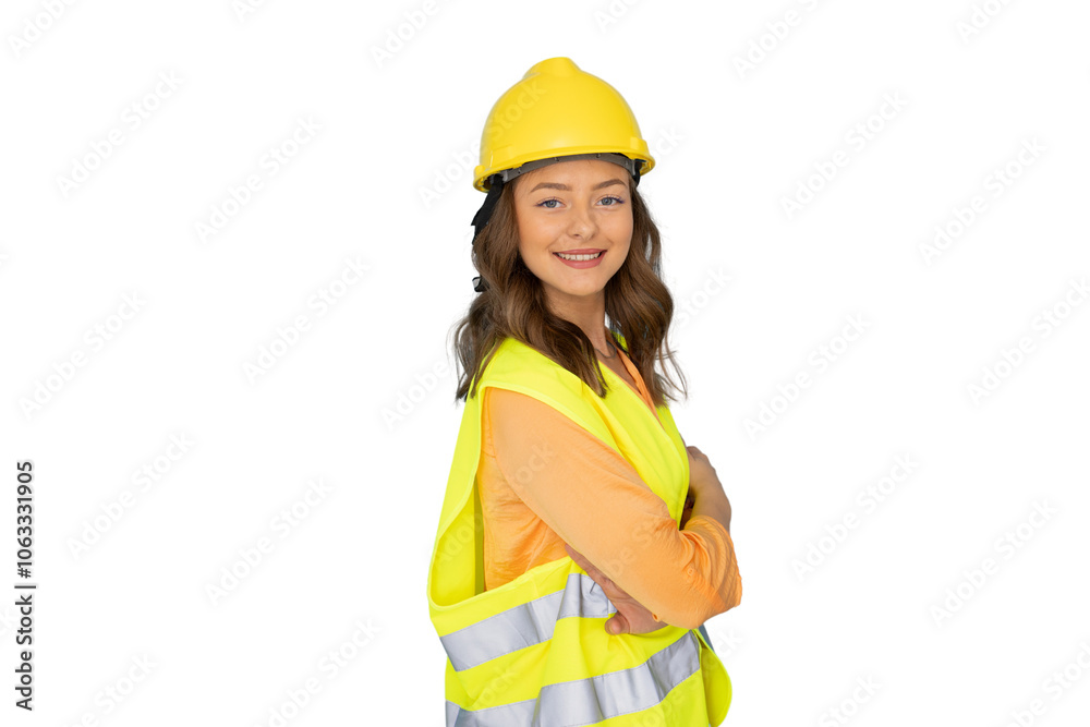 Dynamic engineer showcasing her role in construction Dynamic engineer showcasing her role in construction