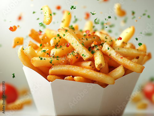 Delicious appetizing French fries