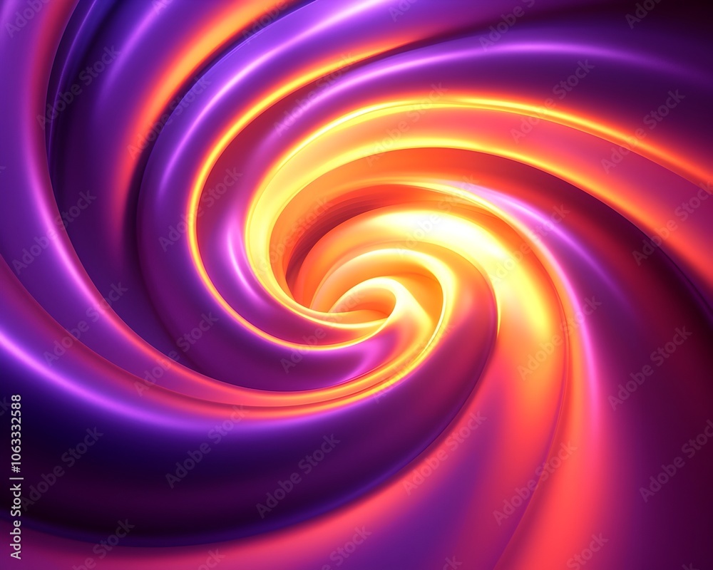 Obraz premium Captivating Neon Swirling Vortex Background for Sci Fi Product Displays and Concepts
