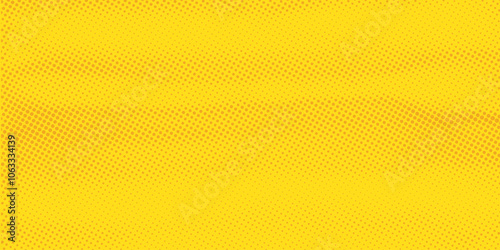 Vibrant Halftone with Radiant Yellow Pattern. Bright yellow dot texture ideal for retro comic art style - posters, flyers, backgrounds, web, print. 