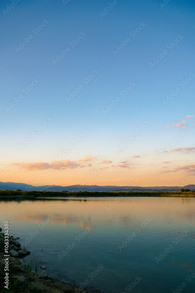 Belizmata Dam with a backdrop of the Pirin Mountains, Bansko, Bulgaria Belizmata Dam with a backdrop of the Pirin Mountains, Bansko, Bulgaria