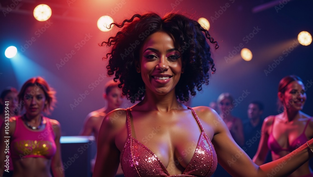 Digital painting portraying an African American drag queen shining at a Gay Pride Disco Party celebration of self-expression and identity Digital painting portraying an African American drag queen shining at a Gay Pride Disco Party celebration of self-expression and identity