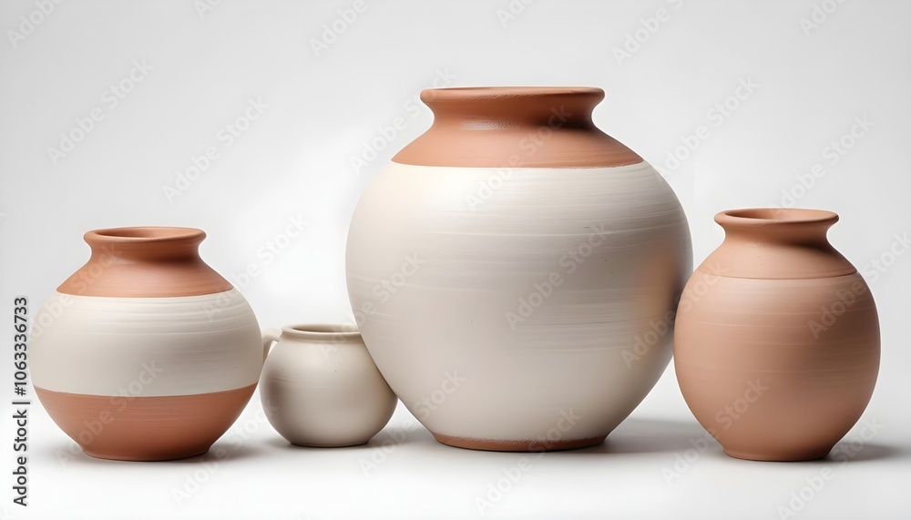 Beautiful pottery isolated on white background Beautiful pottery isolated on white background