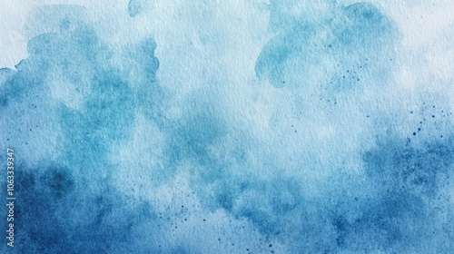 Elegant light blue watercolor background with gentle tonal gradations creates a serene atmosphere, perfect for card backgrounds, wedding designs, website banners, and photography.