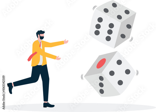 Characters Vector art illustration, risk,  

