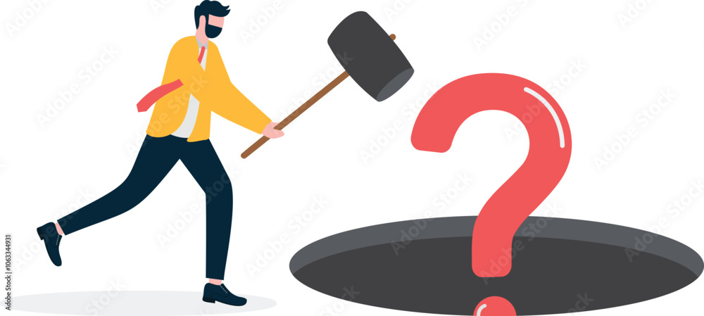 Whac-A-Mole with question mark

