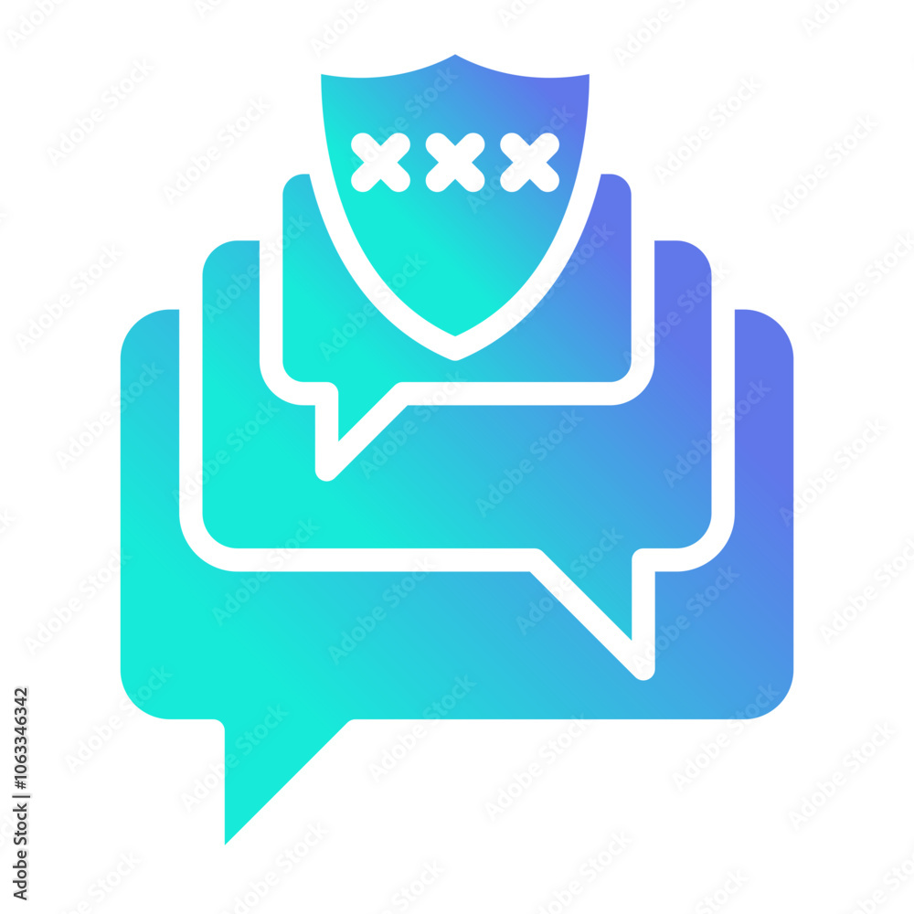 Conversation icon, gradient vector illustration Conversation icon, gradient vector illustration
