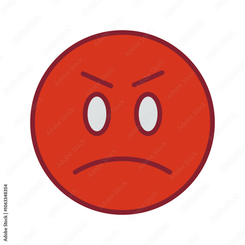 Angry Face Vector Icon Angry Face Vector Icon