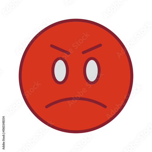 Angry Face Vector Icon