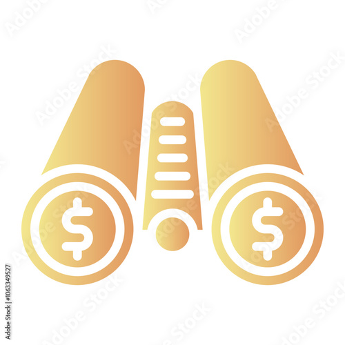 Business searching  icon, gradient vector illustration