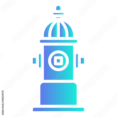 Wallpaper Mural  water hydrant icon, gradient vector illustration Torontodigital.ca