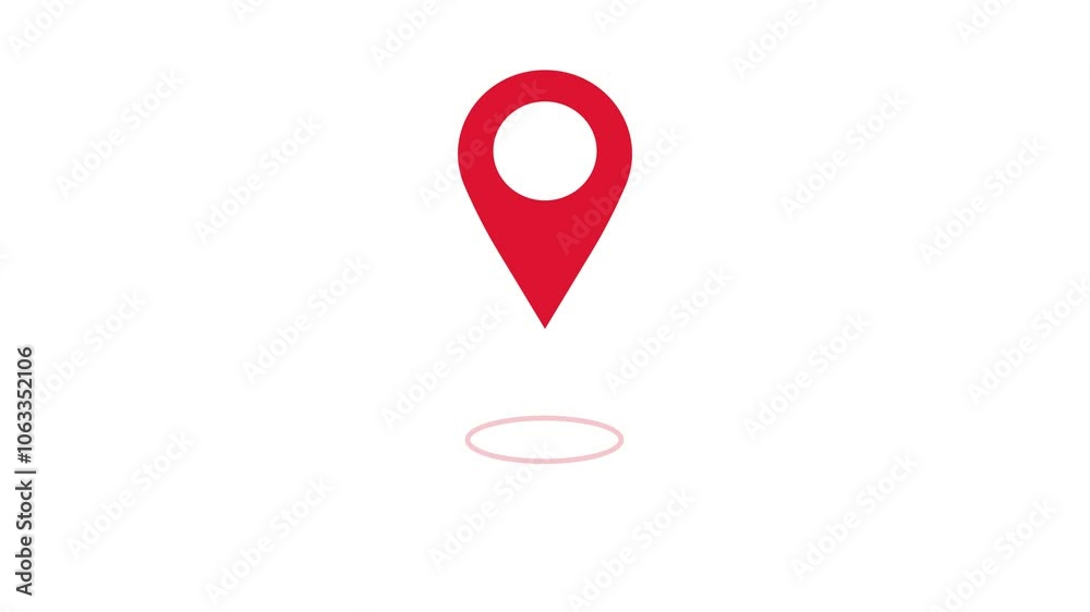 map pin point icon animation location red destination mark