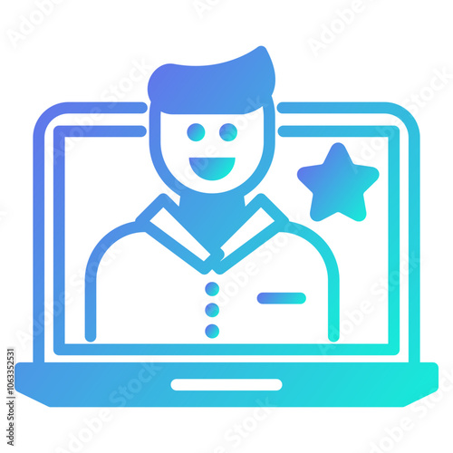  Feedback  icon, gradient vector illustration
