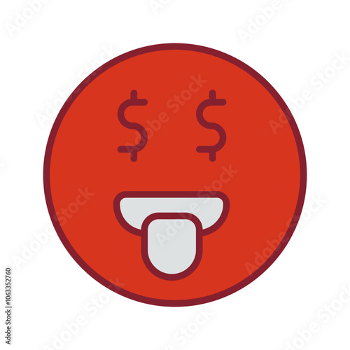 Money-Mouth Face Vector Icon