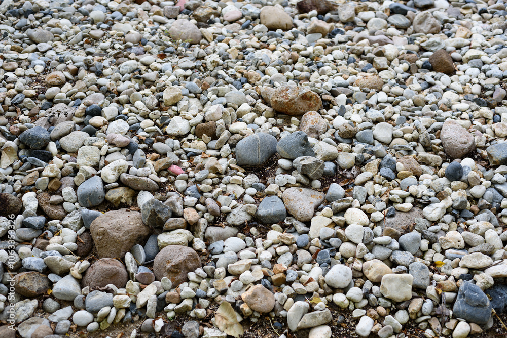 Various pebbles for decorating the garden Various pebbles for decorating the garden