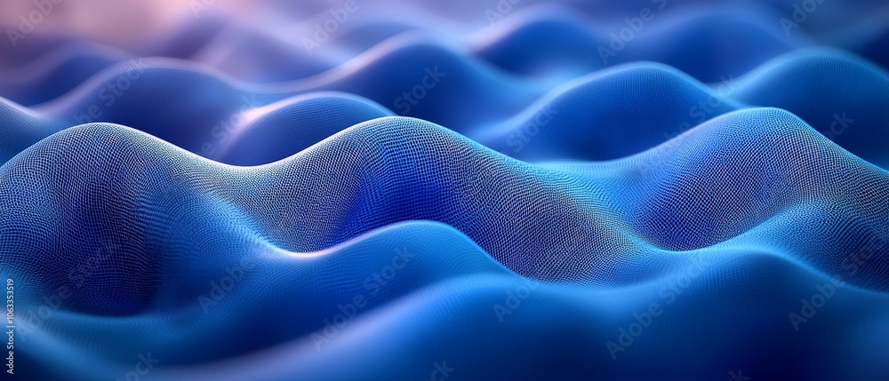 Abstract representation of flowing waves in shades of blue, evoking a sense of tranquility. Abstract representation of flowing waves in shades of blue, evoking a sense of tranquility.