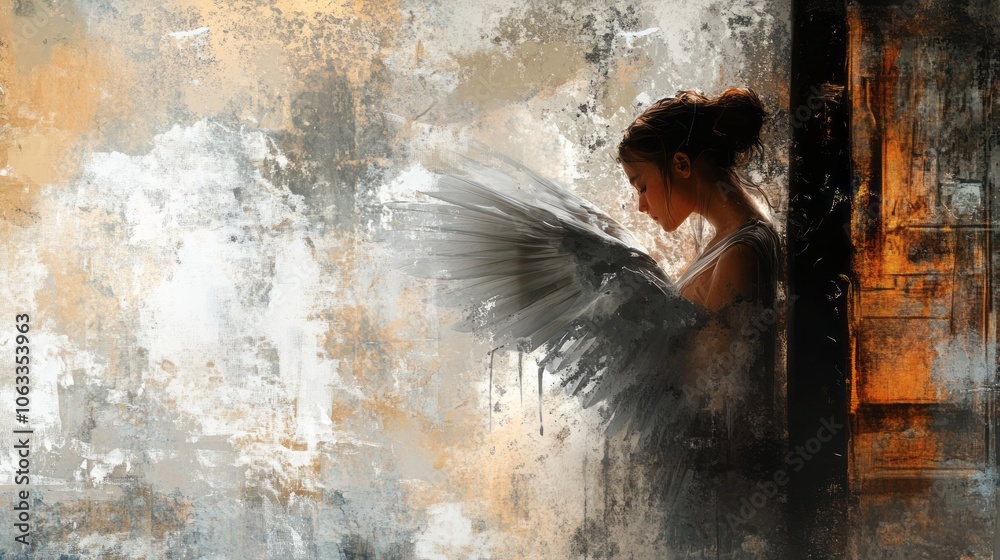 Obraz premium A sad angel of our age 7