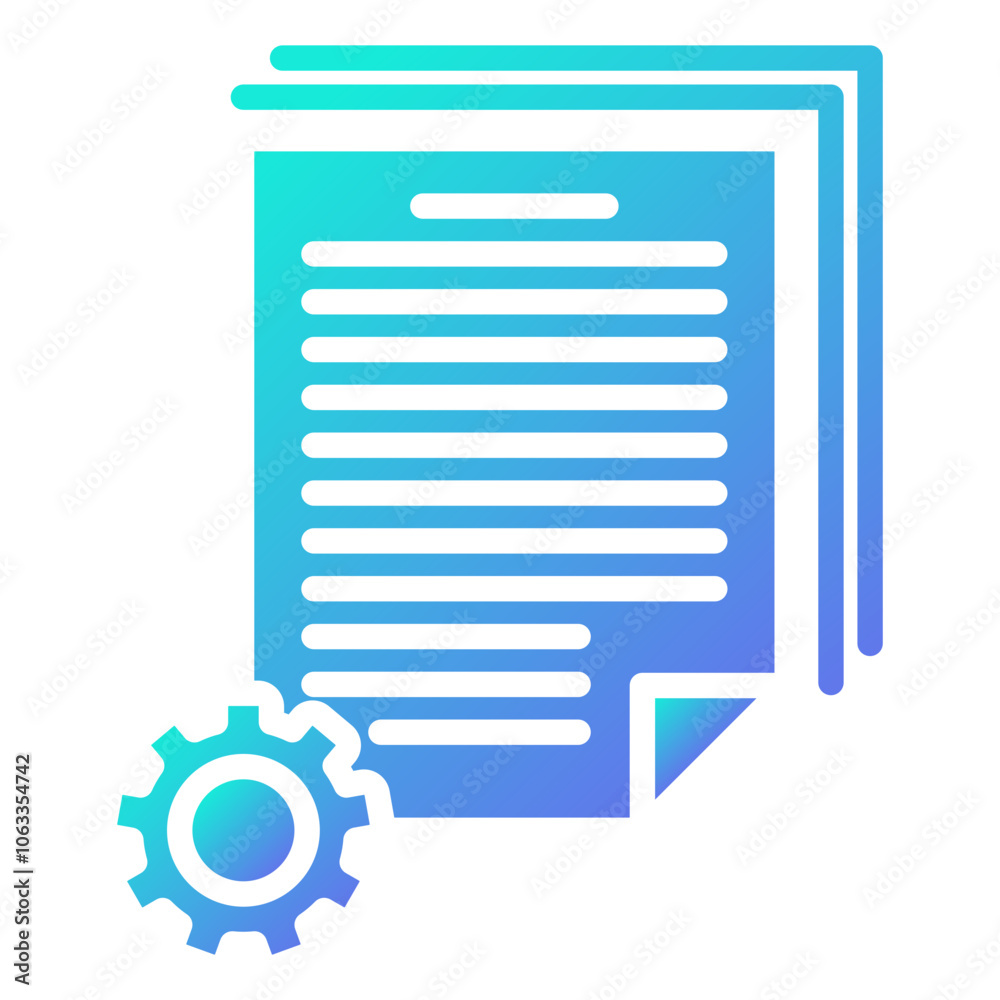Batch processing icon, gradient vector illustration Batch processing icon, gradient vector illustration