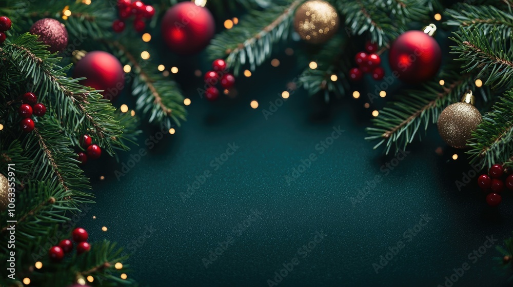 A Christmas wreath decorated with red and gold ornaments A Christmas wreath decorated with red and gold ornaments