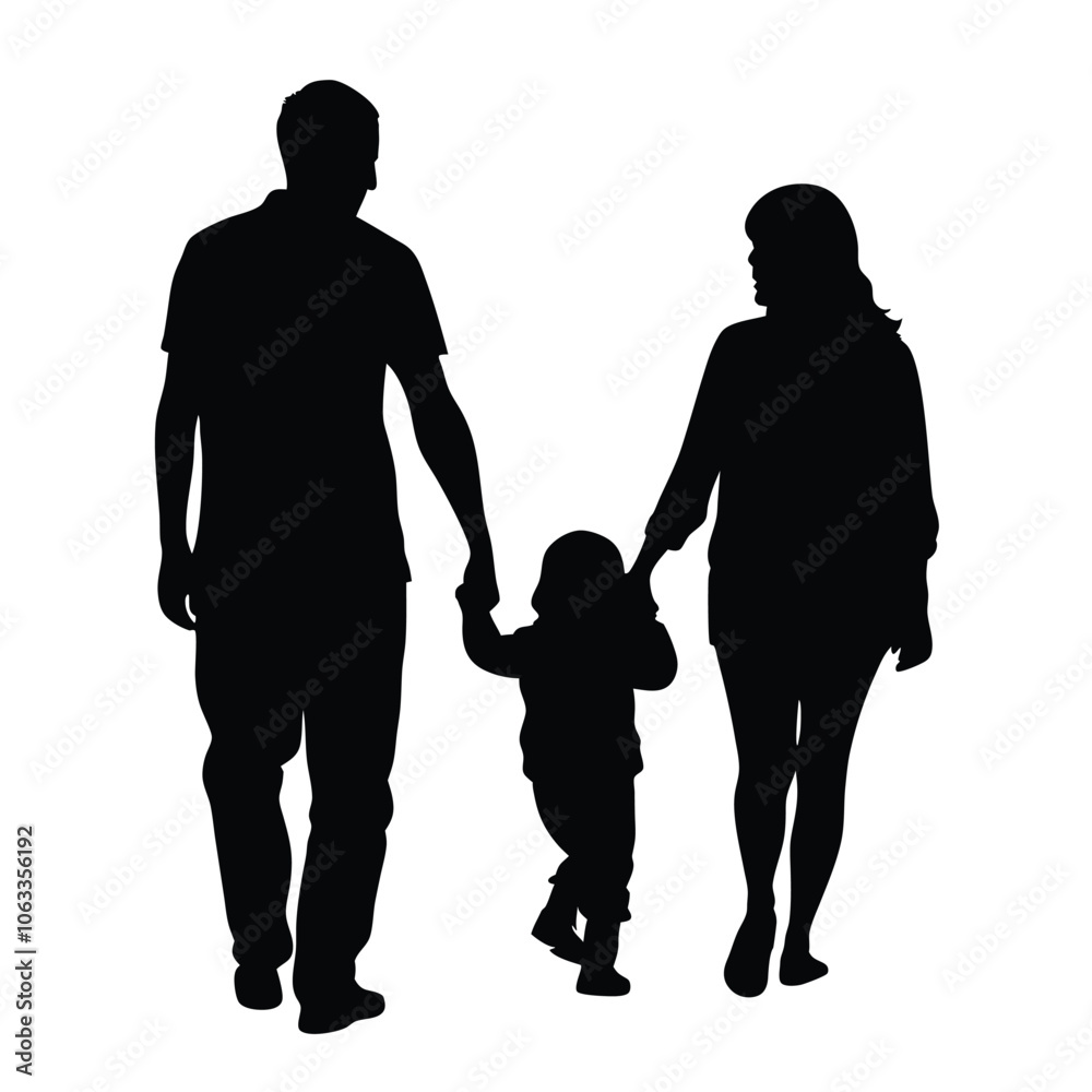 a family are walking holding hand and enjoy the moment a family are walking holding hand and enjoy the moment