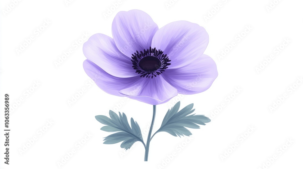 Elegant Purple Flower with Delicate Petals Elegant Purple Flower with Delicate Petals