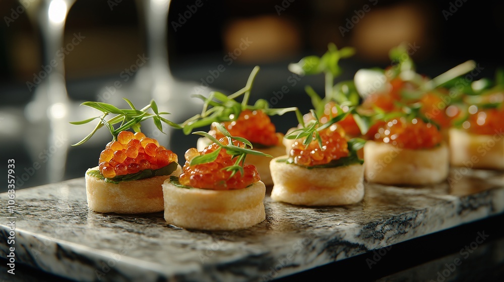 Elegant Sushi Platter with Caviar Delight Elegant Sushi Platter with Caviar Delight