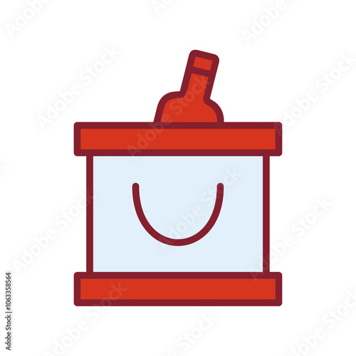 Wine Cooler Vector Icon