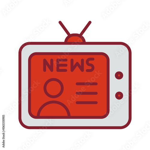 Newsreader Vector Icon