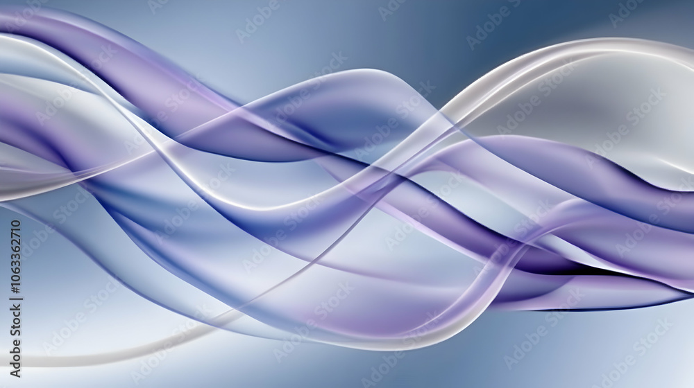 Naklejka premium Abstract background with flowing purple and white waves.