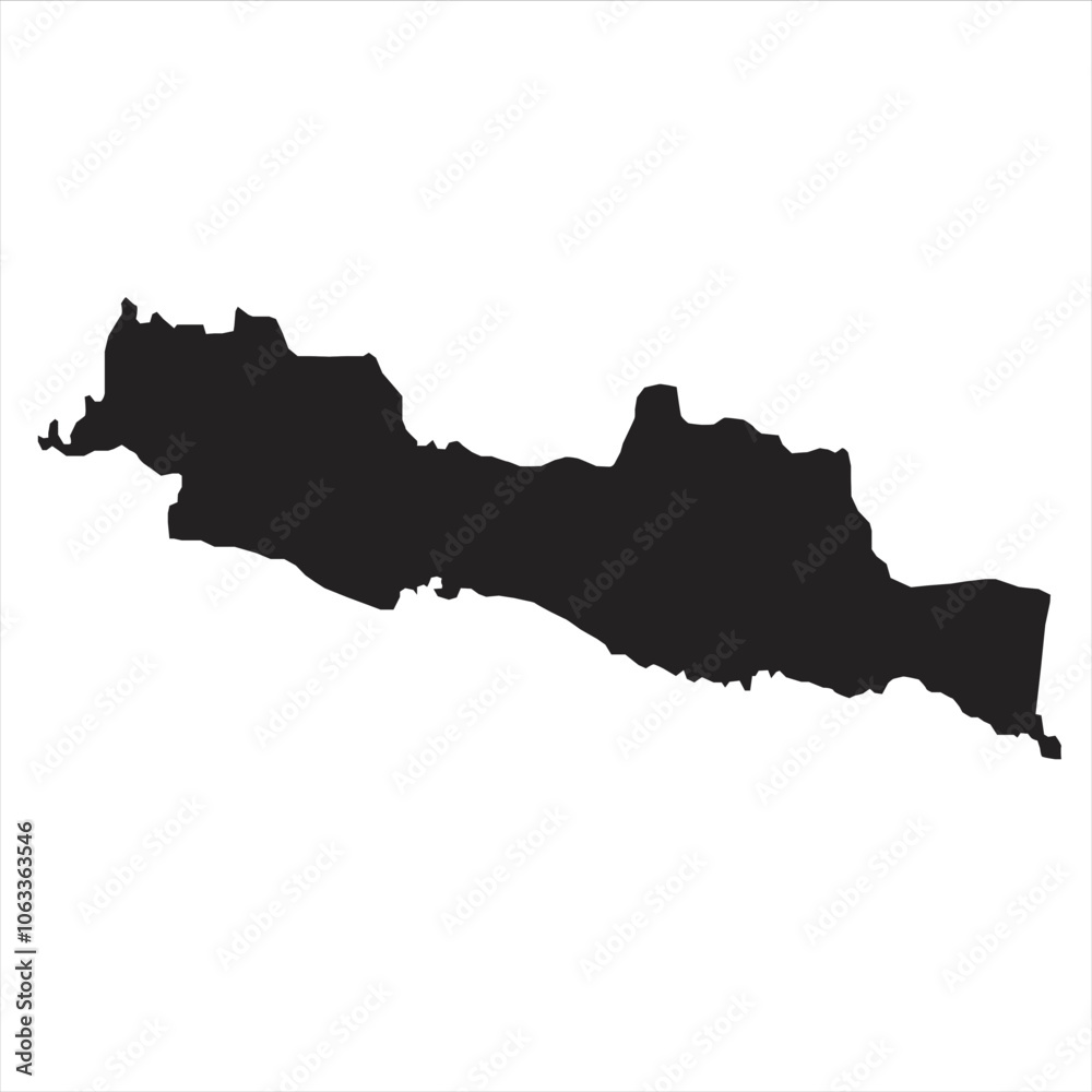 Obraz premium black and white java map