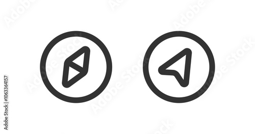 Free Download Compass navigation icon. Map direction sign. Geography arrow north, east, south, west. - GFXLoad